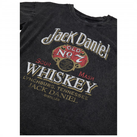 Jack Daniel's Sour Mash Vintage Poster Men's Black T-Shirt